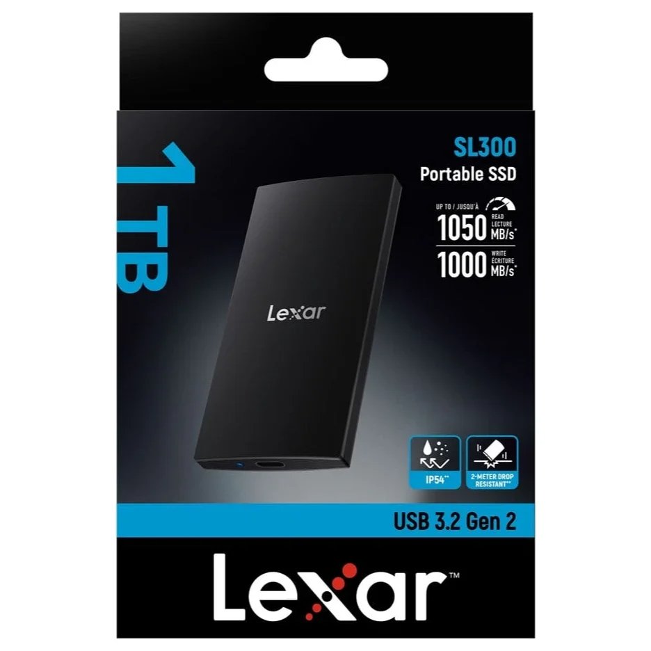 SSD Ext Lexar 1t Sl300 1050mb/s